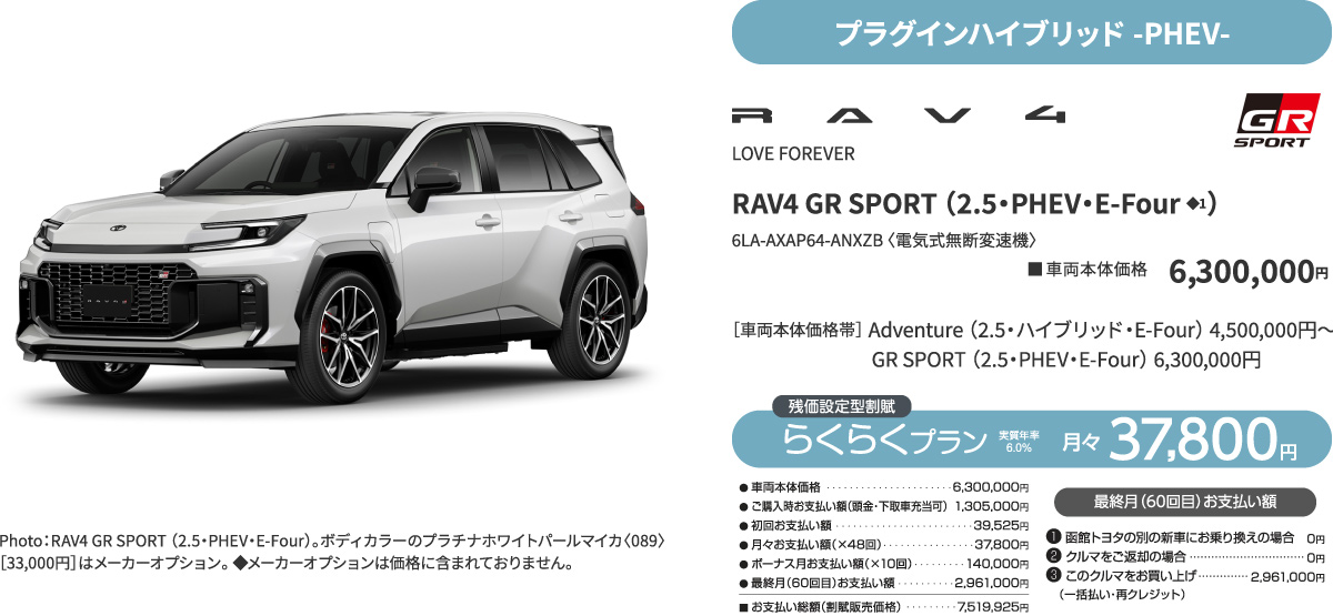 プラグインハイブリッド -PHEV- RAV4